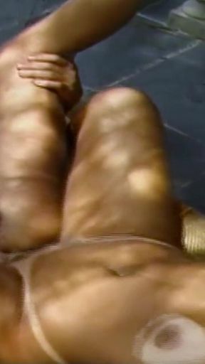 Blonde Big Tit Tranny Fucked Outdoors in Tight Asshole