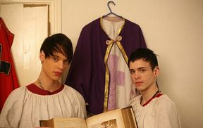 Horny choir boys fuck in the ass and share astounding views