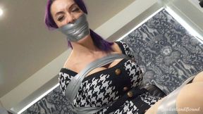 Roxxi in: Duct-Taped Detective: She Was Placed in TIGHT, Bound Silver Cargo Mode - Just Waiting to Get Uncovered! (4K)