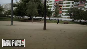 Anya Krey's Morning Delight with a Big Cock in Public