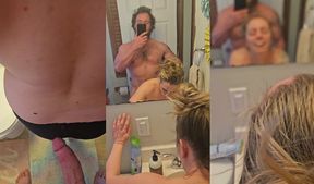 She says positive affirmations about herself in the mirror homemade MILF