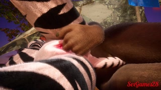 Furry girls do lesbian sex to warm up a lucky guy in Wild Life sex