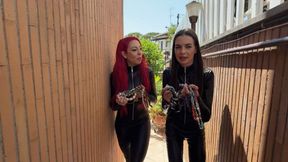 No way to escape for the thieves Karen and Grace
