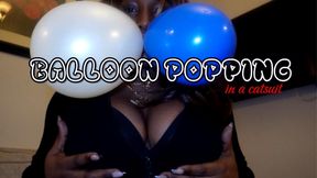 Balloon Popping In Body Suit & Fur Boots