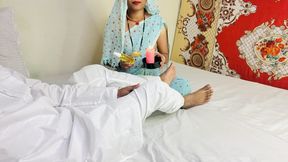 Sasur and Bahu Father-in-law Fucked by Daughter-in-law Alone in the Room for Oil Massage part 2 EP 1