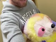 Peeing in the Sink Pretending my Stuffed Animal has a Penis