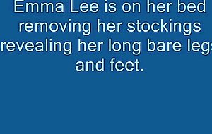 Emma lee black stockings striptease