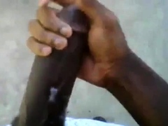 Big Black Dick cumming in Public