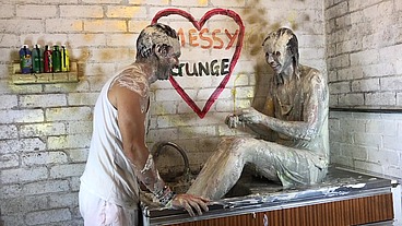 I'm gonna get SO MESSY for you! - Sweet Girl playing in Gunge and Clay.