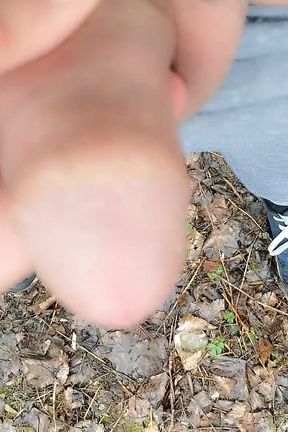 Cheesy Dirty Unwashed Cock Outdoor Walking Part 1