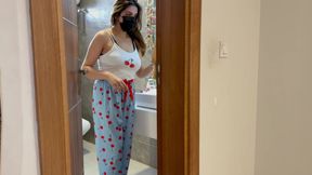 Horny Mature StepAunt catches Her StepNephew masturbating For Her