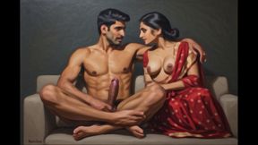 Indan xxx hot aunty fucking tight wet pussy with husband and his office friend threesome wife shared
