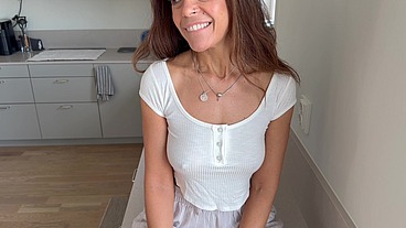 Angelina Has Multiple Orgasms While Getting Filled by a Huge Cucumber.