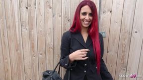 Huge Bouncing Natural Boobs Redhead Girl's First Adult Experience