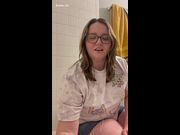 cute girl humiliates you in the bathtub, then jerks you off (fetish custom video)