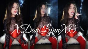 Smoking Fetish Red Lips and Red Nails