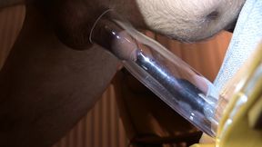 Vacuum suck ropes of cum from guys cock
