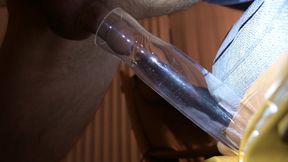 Vacuum suck ropes of cum from guys cock