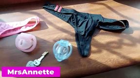 surprise. from today your cock is always in a cage. challenge chastity