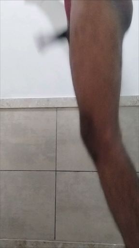 Big cock out of control and dancing