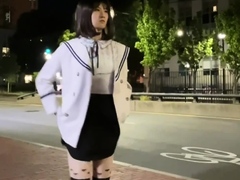 Shemale strip and masturbation outdoor