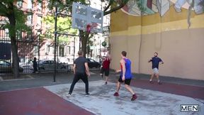 Big Dick Adam Bryant &amp; Scotty Shoot Hoops Then Sneak Away for Some Hot Backdoor Ass Pounding