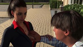 how to lose ones virginity 3 - leo pressed his class teacher kate s boobs on purposely and got to her fantasy of having sex with student