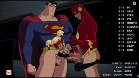 wonder woman porn simulation [parody pornplay hentai game] batgirl cuckold batman with superman and flash
