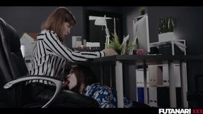 ”Slutty Co-worker Interrupts Boss’s Video Call By Sucking Her Meat TRAILER”