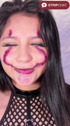 Sexy Brunette Sloppy Blowjob Dildo Deepthroat Cosplay Makeup Now - AvyMilton