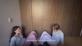 Lucha libre femenina de pies en pijama