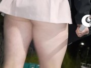 Caught Upskirt While Walking Around