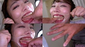 Yui Kawagoe - A cute girl bites a man's finger with all her might while exposing her back teeth with a hook at the corner of her mouth - MOV