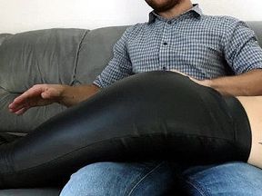 Hot Bride in Leather Pants Spanked