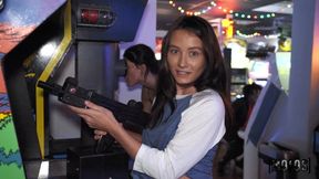 ”Fucking a sexy chick in a game room - Veronica Church”
