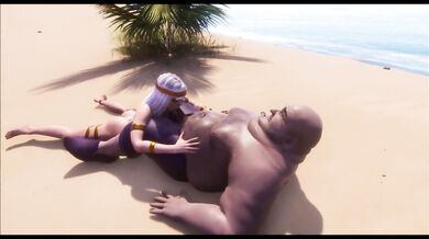 Big daddy breeds the egyptian rose rough style anal creampie