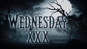 alex coal as wednesday sneaks away from the addams family and makes herself cum - wednesday porn cosplay parody