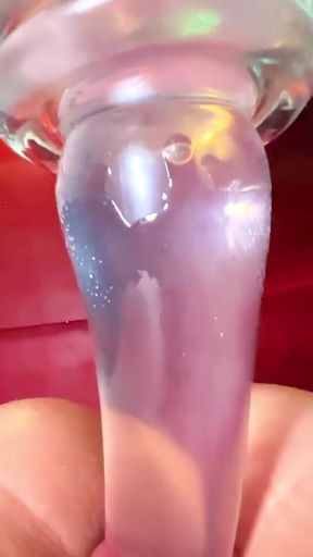 Cute BBW Just Got a New Big Dildo for Size Training