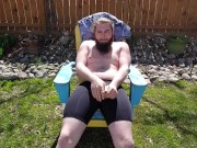 Pissing on my self like a fountain and cumming on my spandex beiefs