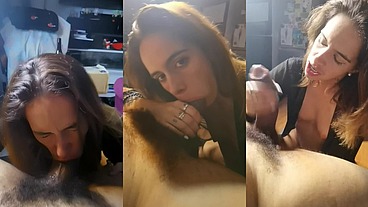 Viens voir la petite salope que je suis quand je gobe sa grosse bite de 25cm au ...