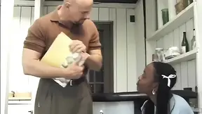 Young stepdaughter gets porked by her old stepdad at home