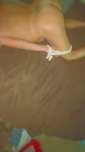"Fuck me like he did!" Wife tied up for cheating-dares husband to fuck her hard &amp; cum in her doggy
