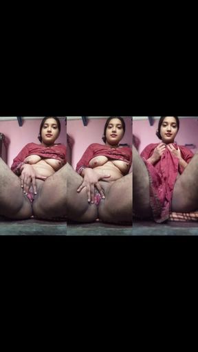 Lust hot girl fucking her pussy by her fingers, alone girl pussy fuck masterbat for bf xxx viral video