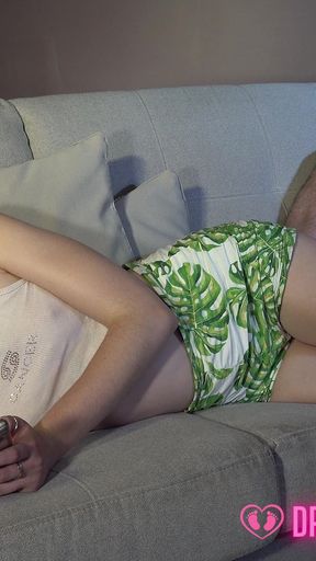 Melina's Accidental Cheating Footjob - (dreamgirls in Socks)