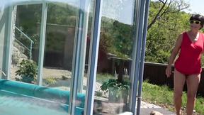 ”Tatted gilf cunt licked & outdoor screwed in foursome”