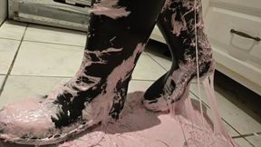 Princess is stucked and glued in her riding boots