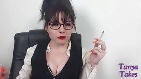 Smoking Therapy Tanya Takes a smoke