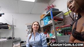 Hazel Grace gets fucked by Bella Blu and Jack Vegas in a dominant office scene