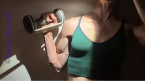Flashlight Flexing Fun with DrArches’ Oiled Up Biceps