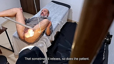 He went to the doctor to have his prostate examined, but the doctor stuck the strapon in his ass.